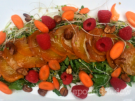 Image courtesy Janie Solomon, SpoonShadow® Eye candy on a platter, a perfect luncheon or brunch salad